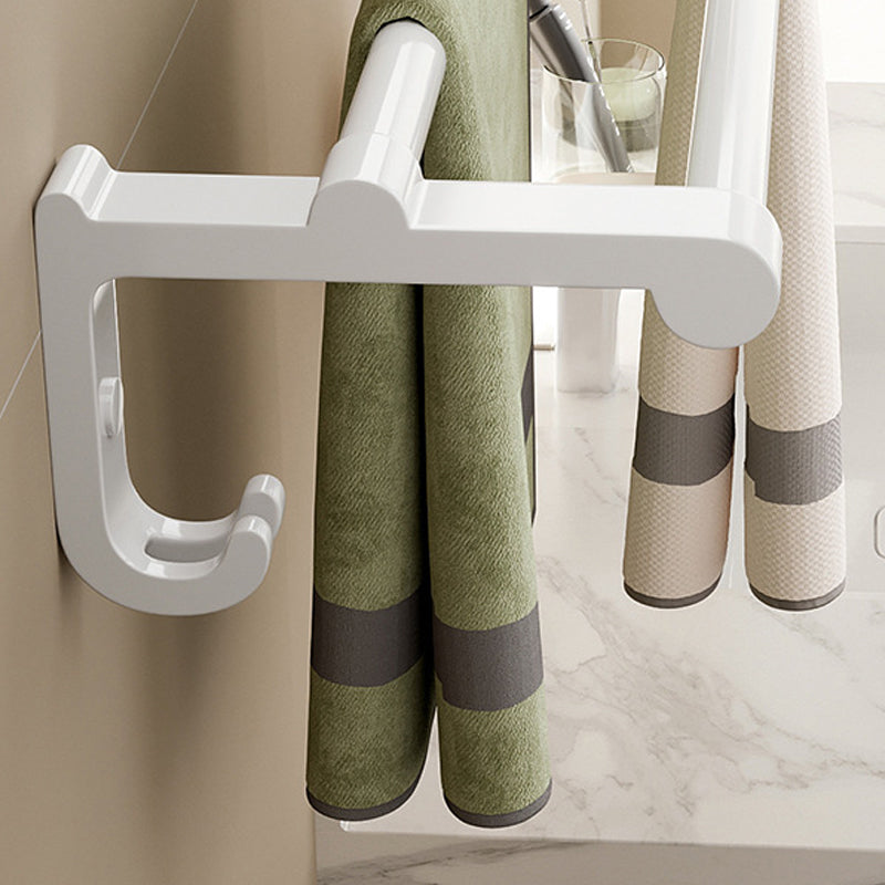 Frendorf | Weißes Badezimmer Zubehör Set Zeitgemäßes Aluminium Badezimmer Zubehör Kit mit Handtuchhalter