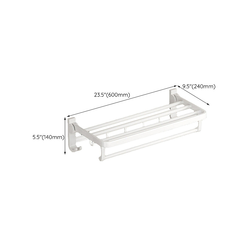 Frendorf | Weißes Badezimmer Zubehör Set Zeitgemäßes Aluminium Badezimmer Zubehör Kit mit Handtuchhalter