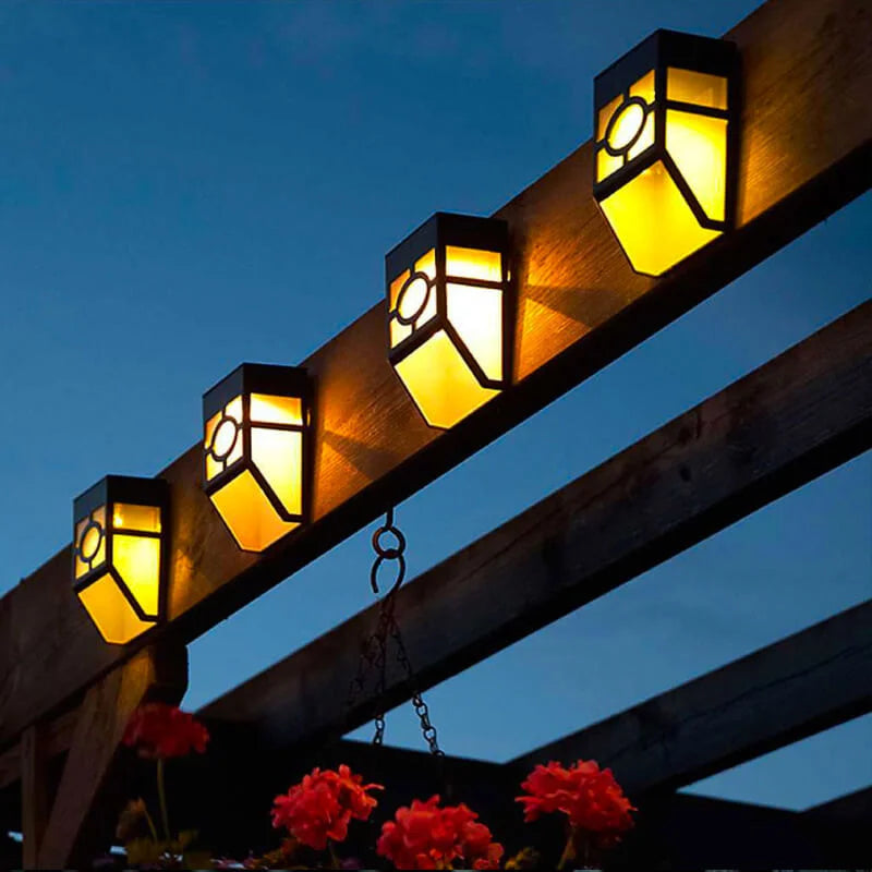 Frendorf | SolarLoom Outdoor LED Wandleuchten | Solarbetrieben | Wetterfest | Perfekt für Garten & Terrasse (2er-Set)