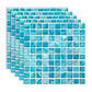 Frendorf | Peel and Stick Mosaikfliese Wasserfeste quadratische Peel and Stick Fliese für die Küche 20-Pack