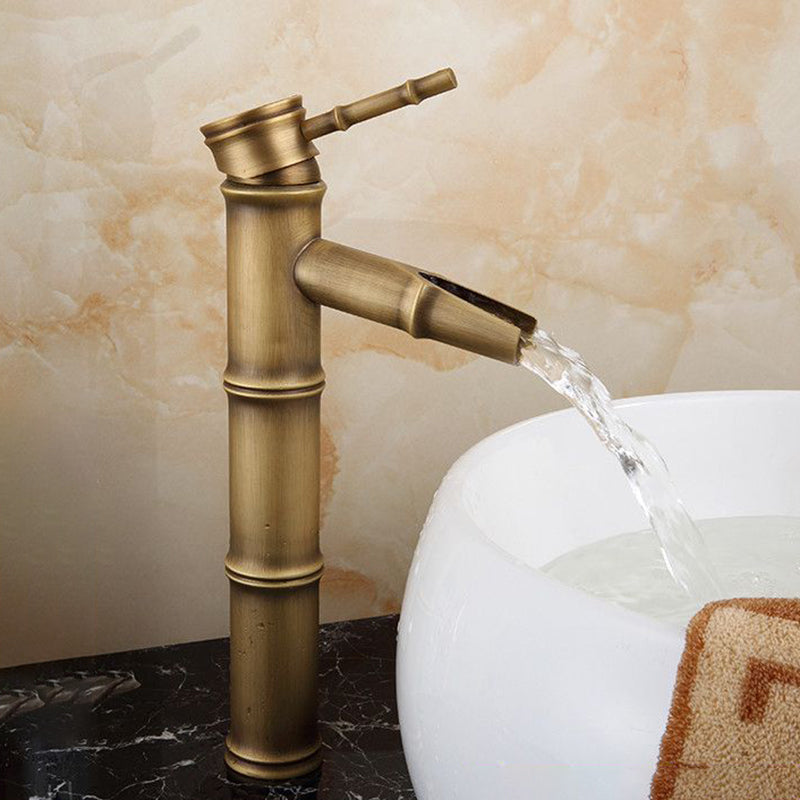 Frendorf | Landhaus Gefäß Wasserhahn Messing Hebelgriffe Wasserfall Auslauf Waschbecken Wasserhahn
