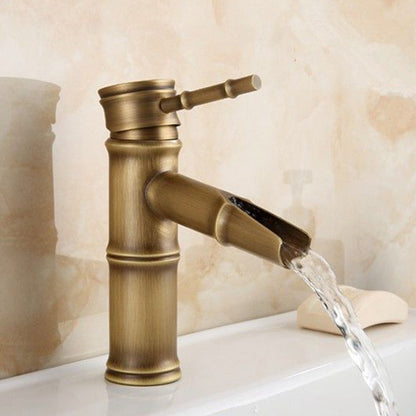 Frendorf | Landhaus Gefäß Wasserhahn Messing Hebelgriffe Wasserfall Auslauf Waschbecken Wasserhahn