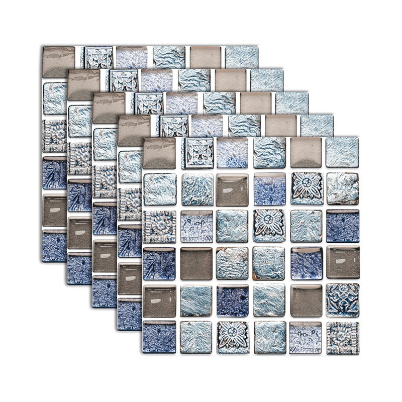 Frendorf | Kunststoff Selbstklebende Fliesen Mosaikfliesen Raster Quadrat Wasserdicht Selbstklebende Fliese 10er-Pack