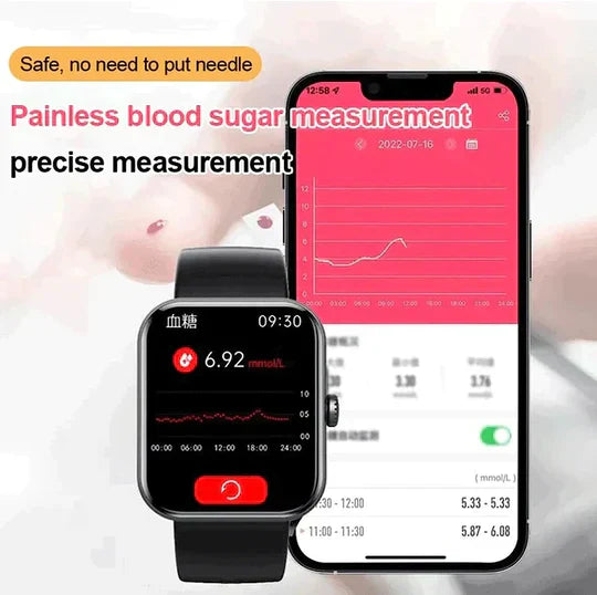 Frendorf | Beste Smartwatch mit Blutzuckermonitor - Nicht-invasives Glukoseüberwachungssystemgerät