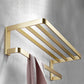 Frendorf | Gebürstetes Messing Badezimmer Hardware Set Retro Golden Badezimmer Zubehör Set