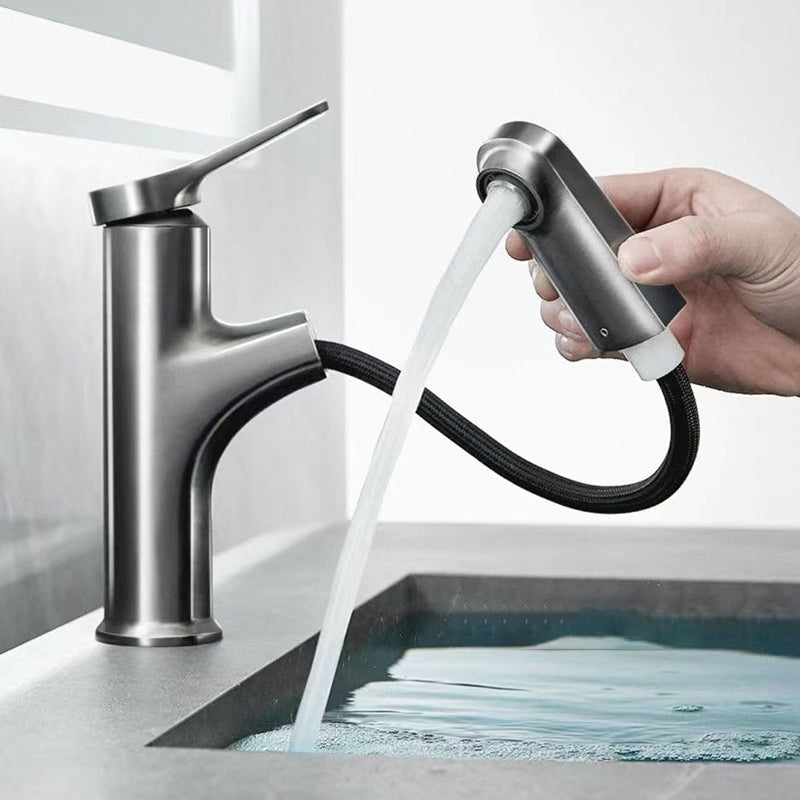 Frendorf | Basic Waschbeckenarmatur Messingarmatur Silber Centerset Waschbeckenarmatur