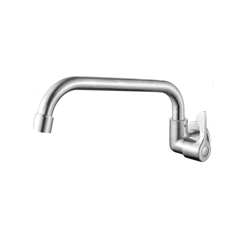 Frendorf | Moderner Brückenwasserhahn 304 Edelstahl Knopfgriff Schwenkauslauf Wandmontierter Wasserhahn