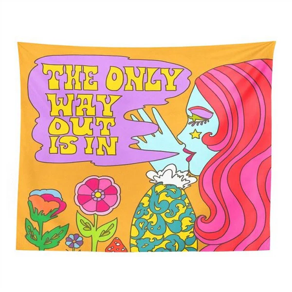 Retro Groovy Wandteppich
