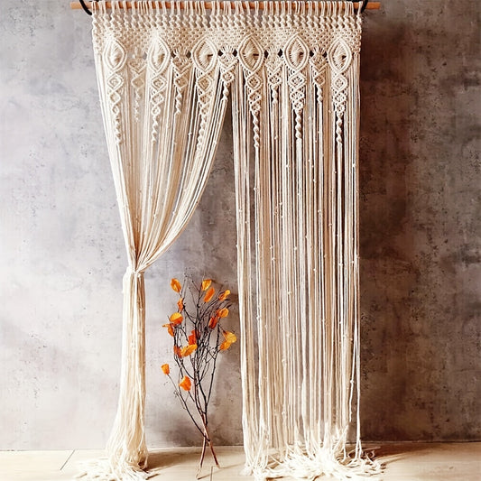 Frendorf | Boho Makramee Vorhang – Dekorativer und Praktischer Trennvorhang
