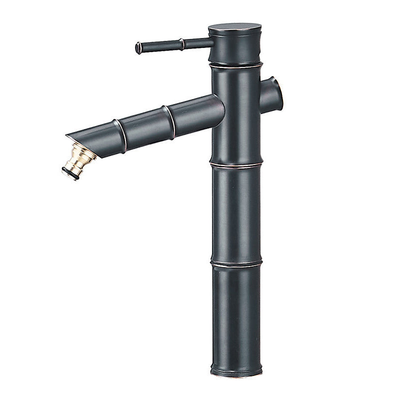 Frendorf | Bauernhaus Vessel Sink Wasserhahn Kupfer 1-Handgriff Niedriger Bogen Vessel Wasserhahn für Badezimmer