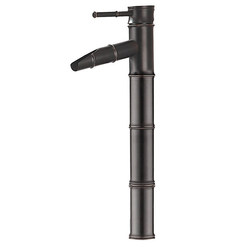 Frendorf | Bauernhaus Vessel Sink Wasserhahn Kupfer 1-Handgriff Niedriger Bogen Vessel Wasserhahn für Badezimmer