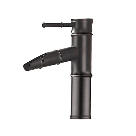 Frendorf | Bauernhaus Vessel Sink Wasserhahn Kupfer 1-Handgriff Niedriger Bogen Vessel Wasserhahn für Badezimmer