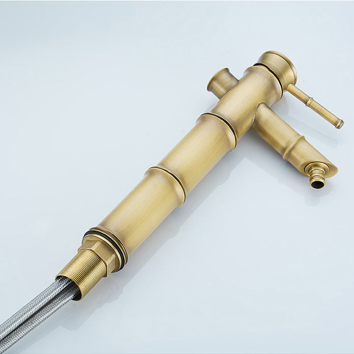 Frendorf | Bauernhaus Vessel Sink Wasserhahn Kupfer 1-Handgriff Niedriger Bogen Vessel Wasserhahn für Badezimmer