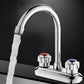 Frendorf | 2-Griff Messing Badezimmerarmatur Modern Hochbogen Zentralkran