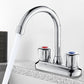 Frendorf | 2-Griff Messing Badezimmerarmatur Modern Hochbogen Zentralkran