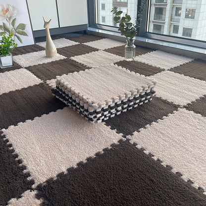 Frendorf | Mehrfarbige Level Loop Teppichfliese Rutschfeste Verbund-Bodenfliesen für Schlafzimmer