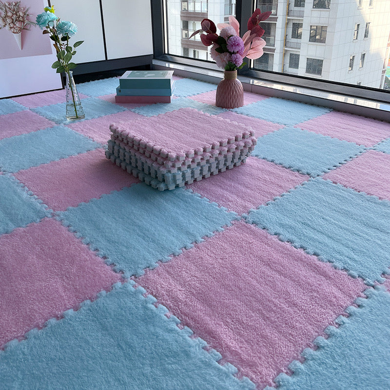 Frendorf | Mehrfarbige Level Loop Teppichfliese Rutschfeste Verbund-Bodenfliesen für Schlafzimmer