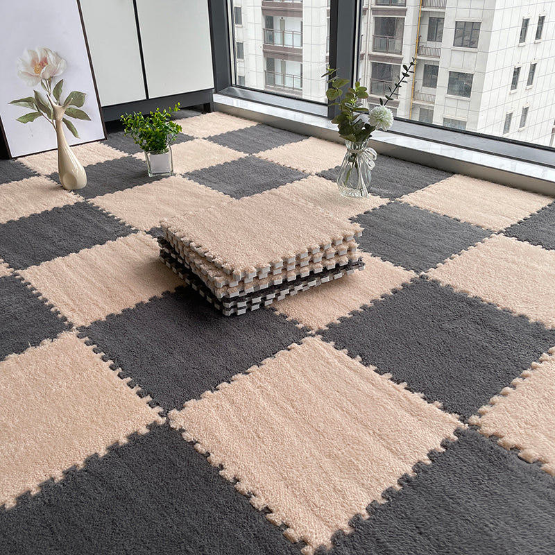 Frendorf | Mehrfarbige Level Loop Teppichfliese Rutschfeste Verbund-Bodenfliesen für Schlafzimmer