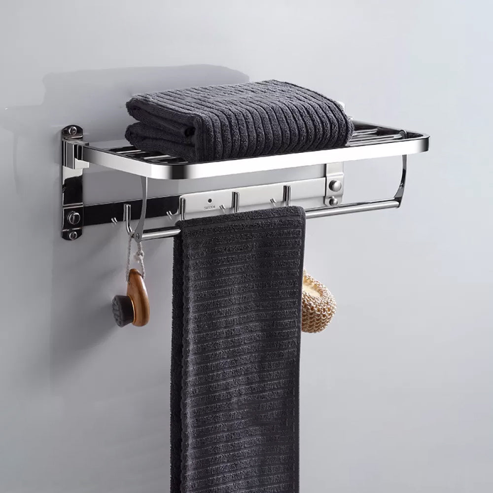 Frendorf | Modernes Edelstahl-Badezimmer-Set Papierhalter Badregal Badezimmerzubehör