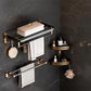 Frendorf | Traditionelles Schwarzes Aluminium Badbeschläge Set Badezimmer Zubehör Kit