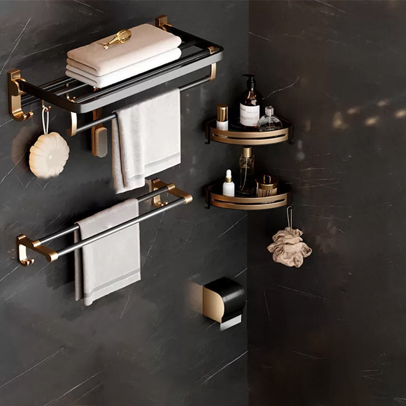 Frendorf | Traditionelles Schwarzes Aluminium Badbeschläge Set Badezimmer Zubehör Kit