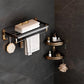 Frendorf | Traditionelles Schwarzes Aluminium Badbeschläge Set Badezimmer Zubehör Kit