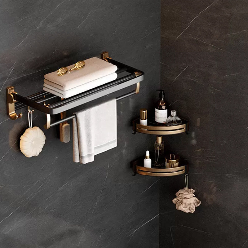 Frendorf | Traditionelles Schwarzes Aluminium Badbeschläge Set Badezimmer Zubehör Kit