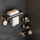 Frendorf | Traditionelles Schwarzes Aluminium Badbeschläge Set Badezimmer Zubehör Kit