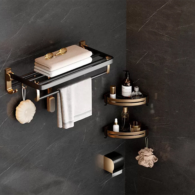 Frendorf | Traditionelles Schwarzes Aluminium Badbeschläge Set Badezimmer Zubehör Kit