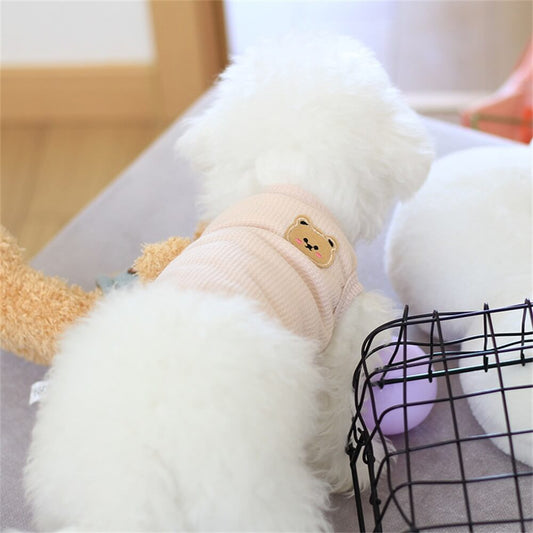 Adorables Waffle Knit Bärenhundshirt – Gemütlich und Stilvoll für Jeden Tag