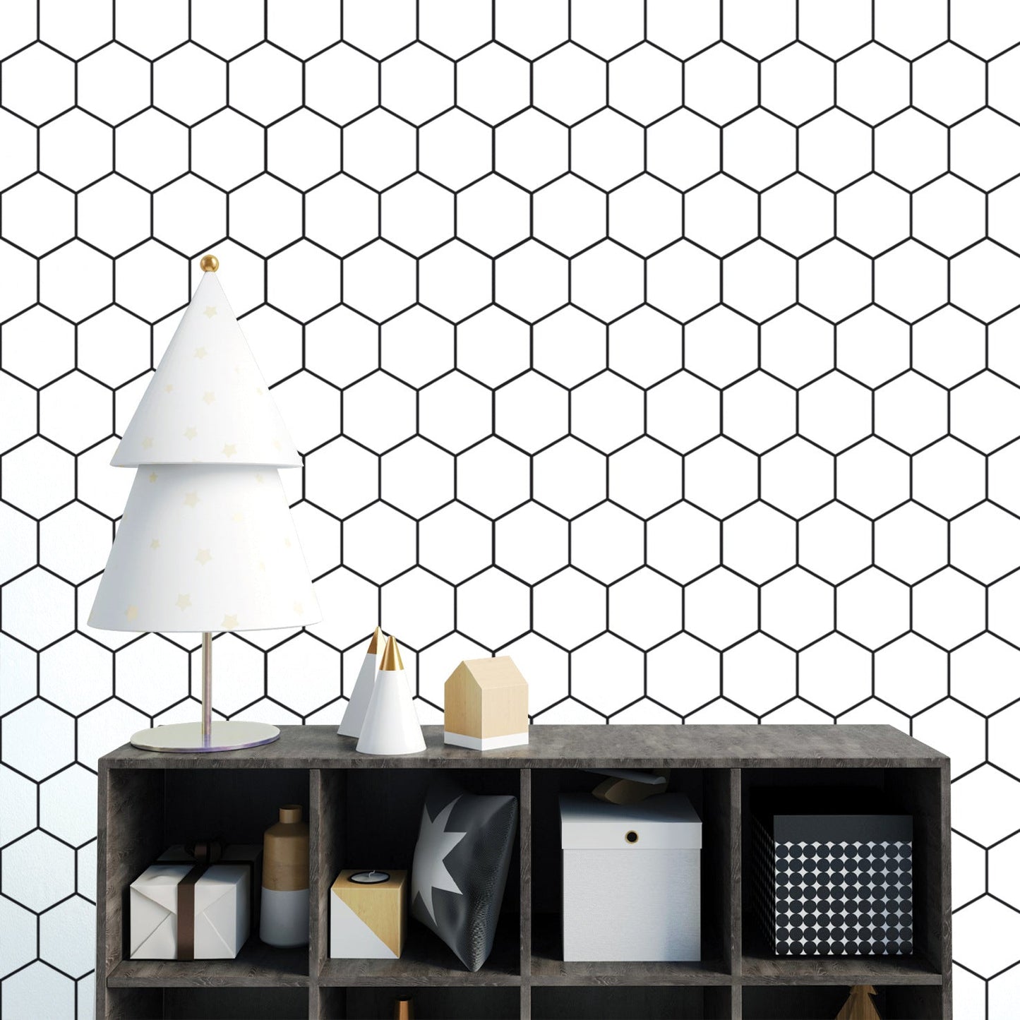 Frendorf | Peel and Stick Fliesen Hexagonale Kunststoff Wasserdichte Peel & Stick Fliese für Dusche 2-Pack