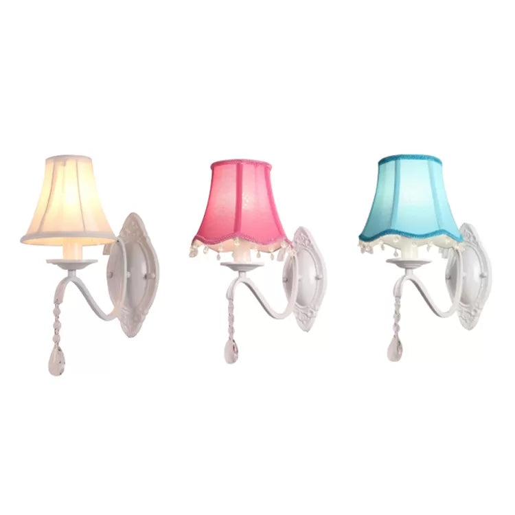 Frendorf | Moderne Uitlopende Schaduw Wandlamp met Druppelachtige Kristallen Metalen Wandkandelaar voor Meisjes Slaapkamer