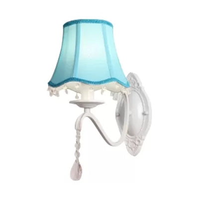 Frendorf | Moderne Uitlopende Schaduw Wandlamp met Druppelachtige Kristallen Metalen Wandkandelaar voor Meisjes Slaapkamer