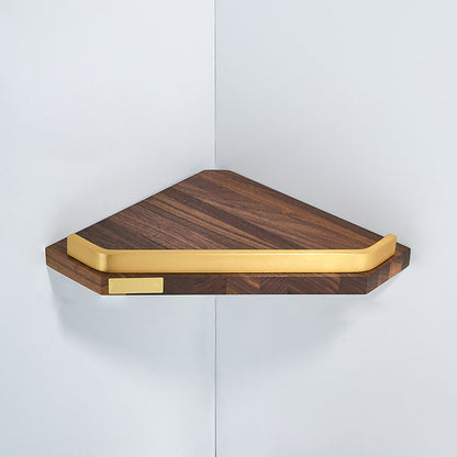 Frendorf | Holz- und Aluminium-Badehardware-Set Goldenes Badezimmerzubehör-Set