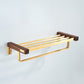 Frendorf | Holz- und Aluminium-Badehardware-Set Goldenes Badezimmerzubehör-Set