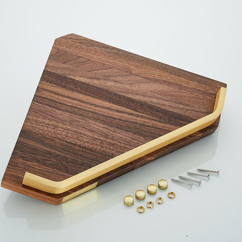 Frendorf | Holz- und Aluminium-Badehardware-Set Goldenes Badezimmerzubehör-Set