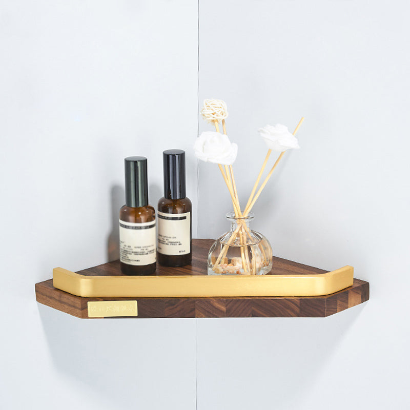 Frendorf | Holz- und Aluminium-Badehardware-Set Goldenes Badezimmerzubehör-Set
