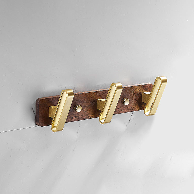 Frendorf | Holz- und Aluminium-Badehardware-Set Goldenes Badezimmerzubehör-Set