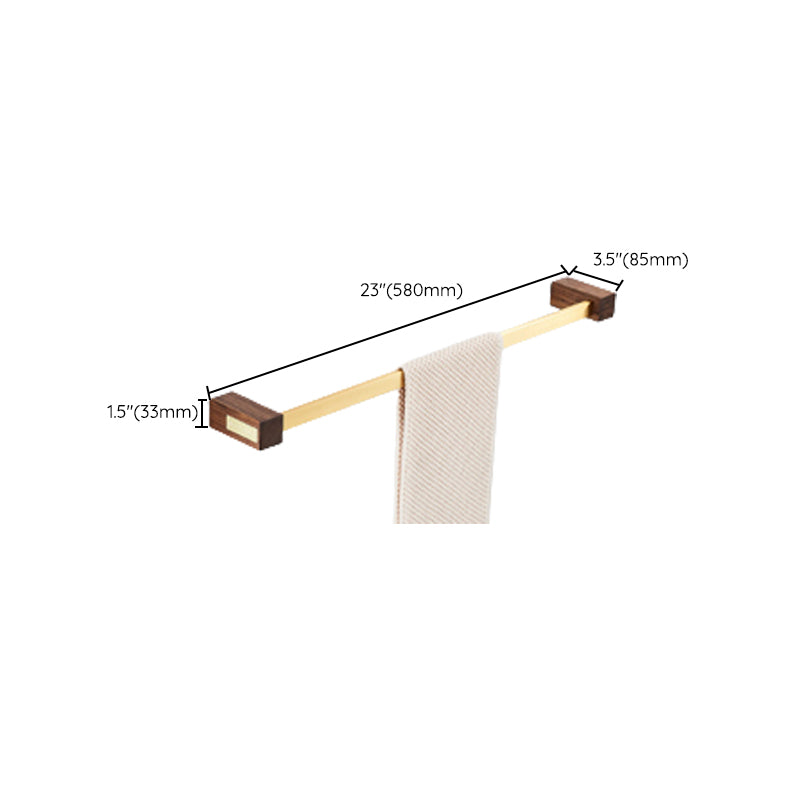 Frendorf | Holz- und Aluminium-Badehardware-Set Goldenes Badezimmerzubehör-Set
