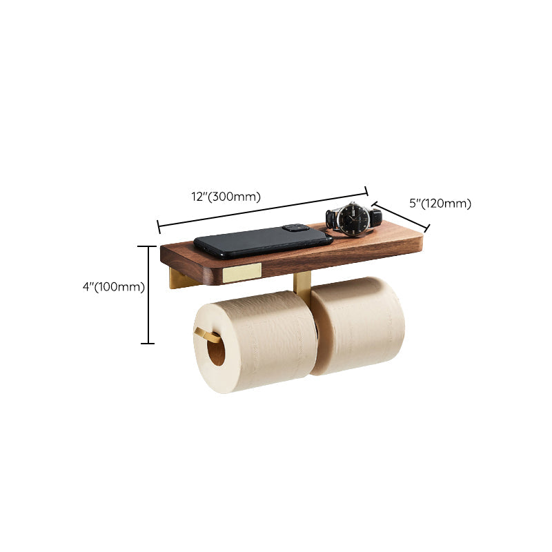 Frendorf | Holz- und Aluminium-Badehardware-Set Goldenes Badezimmerzubehör-Set