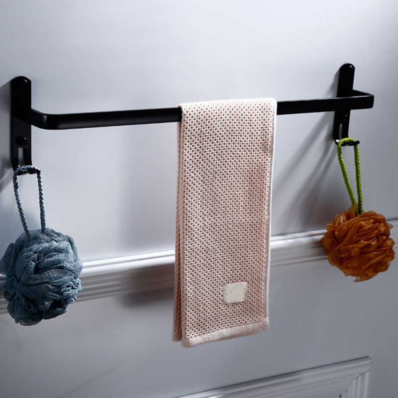 Frendorf | Zeitgenössisches 8-teiliges Badezimmer-Zubehörset Mattschwarz Badregal/Papierhalter/Handtuchhaken