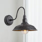 Frendorf | Antieke stijl schuurmuurlamp 1 licht ijzeren wandlamp met goose-neck arm in brons/roest voor slaapkamer
