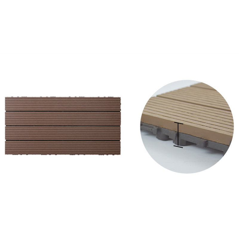 Frendorf | Drahtbürstete Holzbodenfliesen Klick-Lock Ingenieurholz für Patio Garten