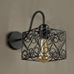 Frendorf | Metalen Vierkante/Ruit Kooi Wandverlichting Vintage Industrieel 1 Hoofd Restaurant Wandlamp Verlichting in Zwart