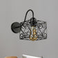 Frendorf | Metalen Vierkante/Ruit Kooi Wandverlichting Vintage Industrieel 1 Hoofd Restaurant Wandlamp Verlichting in Zwart