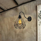 Frendorf | Metalen Vierkante/Ruit Kooi Wandverlichting Vintage Industrieel 1 Hoofd Restaurant Wandlamp Verlichting in Zwart