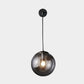 Frendorf | Moderne Sferische Wandlamp 1 Peertje Rookglas Wandlicht in Zwart/Messing voor de Woonkamer, 8"/10"