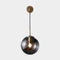 Frendorf | Moderne Sferische Wandlamp 1 Peertje Rookglas Wandlicht in Zwart/Messing voor de Woonkamer, 8"/10"