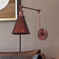 Frendorf | Landhausstil Kegel Wand Sconces 1 Lampe Eisen Wandverlichtungsarmatur in Schwarz/Rost für Schlafzimmer