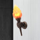 Frendorf | Wandmontage verlichting Torch Rustieke Glazen Kap 1 Licht Wandlamp Verlichting in Brons voor Hal
